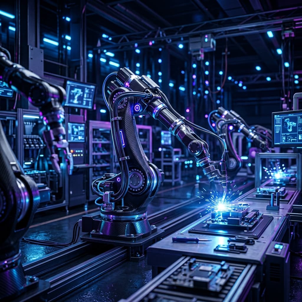Smart factory robotics automation
